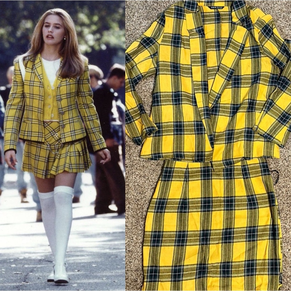 Clueless Halloween Costume - yellow plaid skirt suit